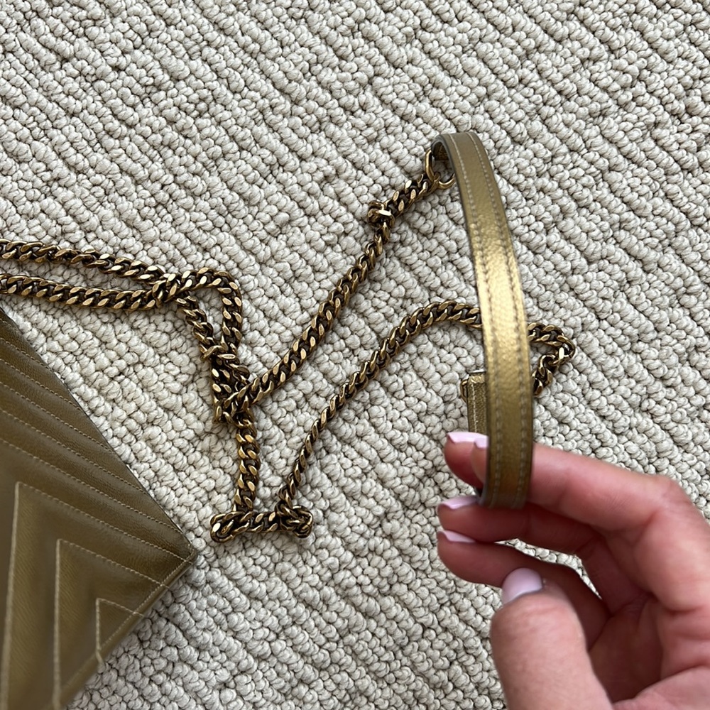 YSL Gold wallet on chain with detachable strap - Picture 7 of 16